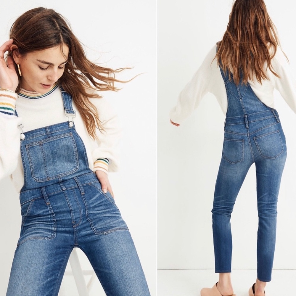 Madewell Women's Classic Blue Denim Overalls. Small Petite. EUC